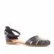Sandalias planas Porronet de piel negro andrea