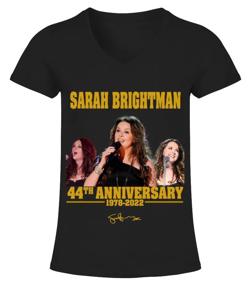 SARAH BRIGHTMAN 44TH ANNIVERSARY Camiseta cuello pico Mujer