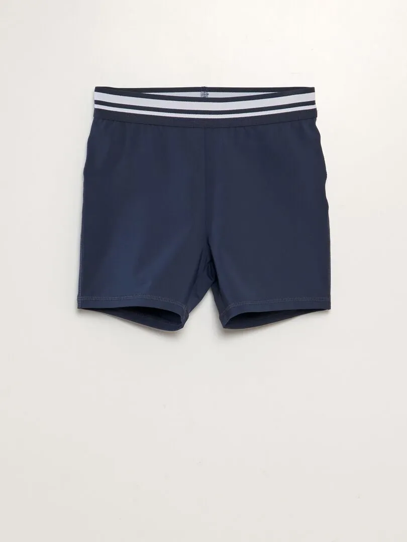 SHORT CICLISTA CON CINTURA EN CONTRASTE  AZUL