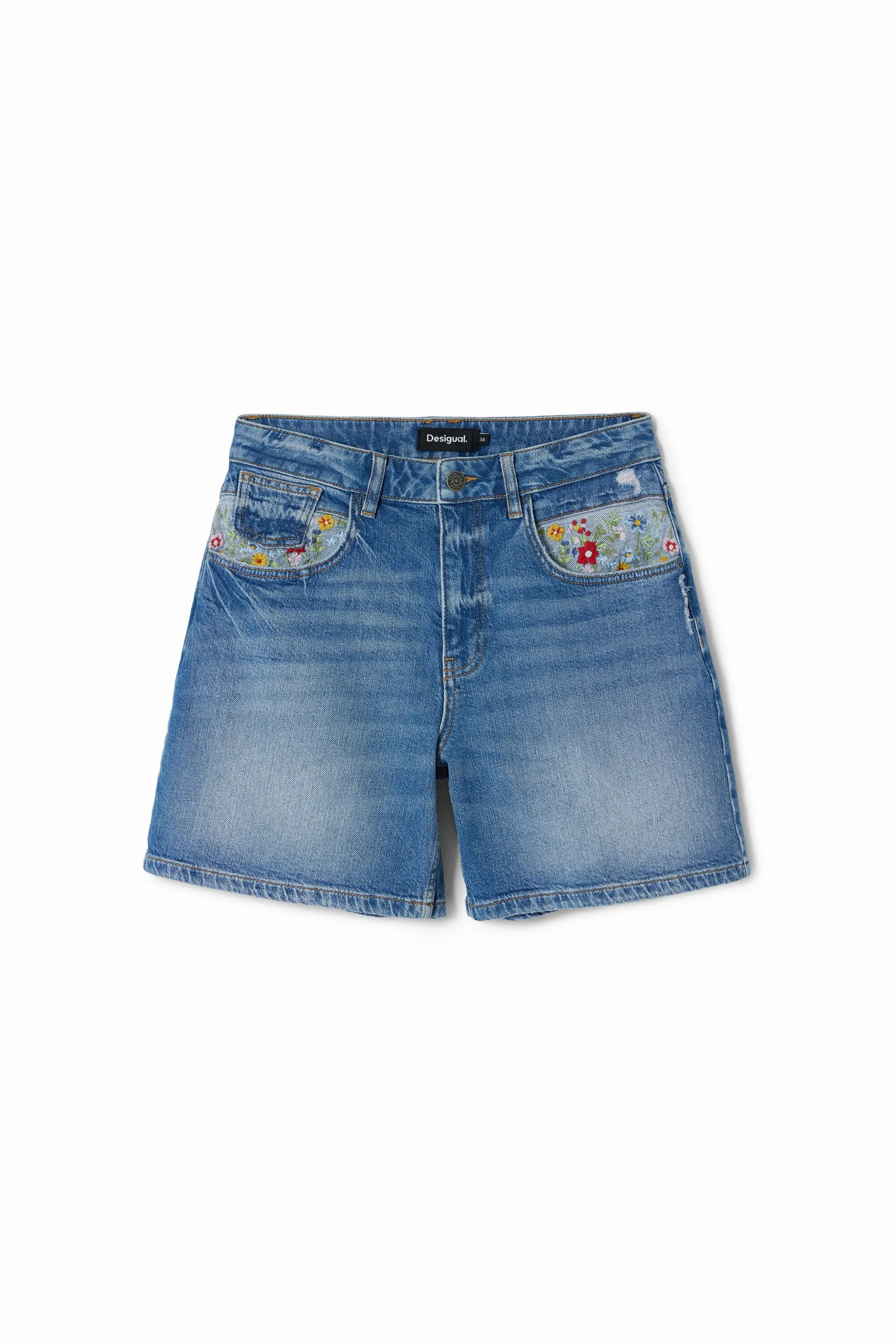 Short denim bordados