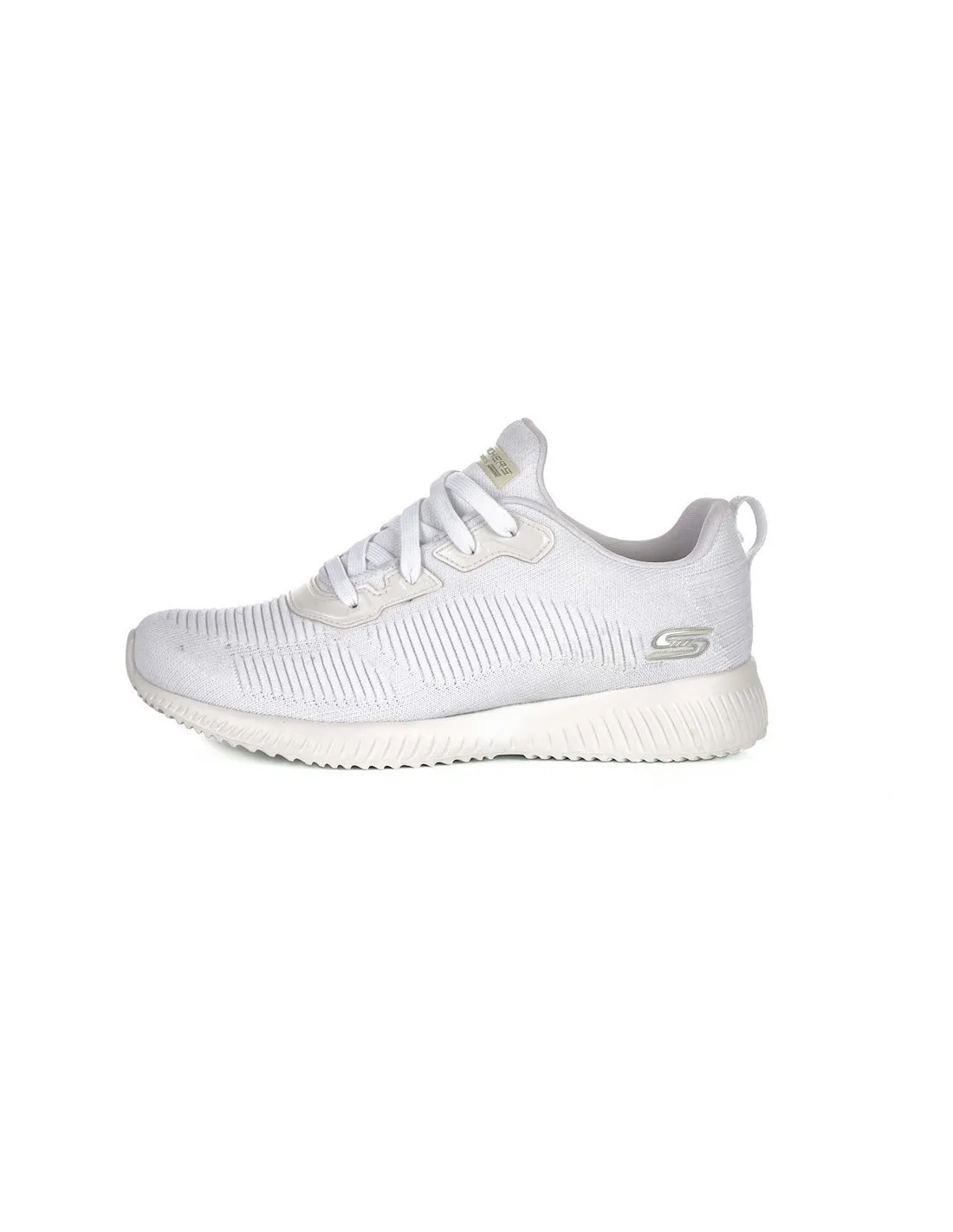 SKECHERS  BOBS SQUAD TOUGH TALK WOMEN’S WHITE SHOES