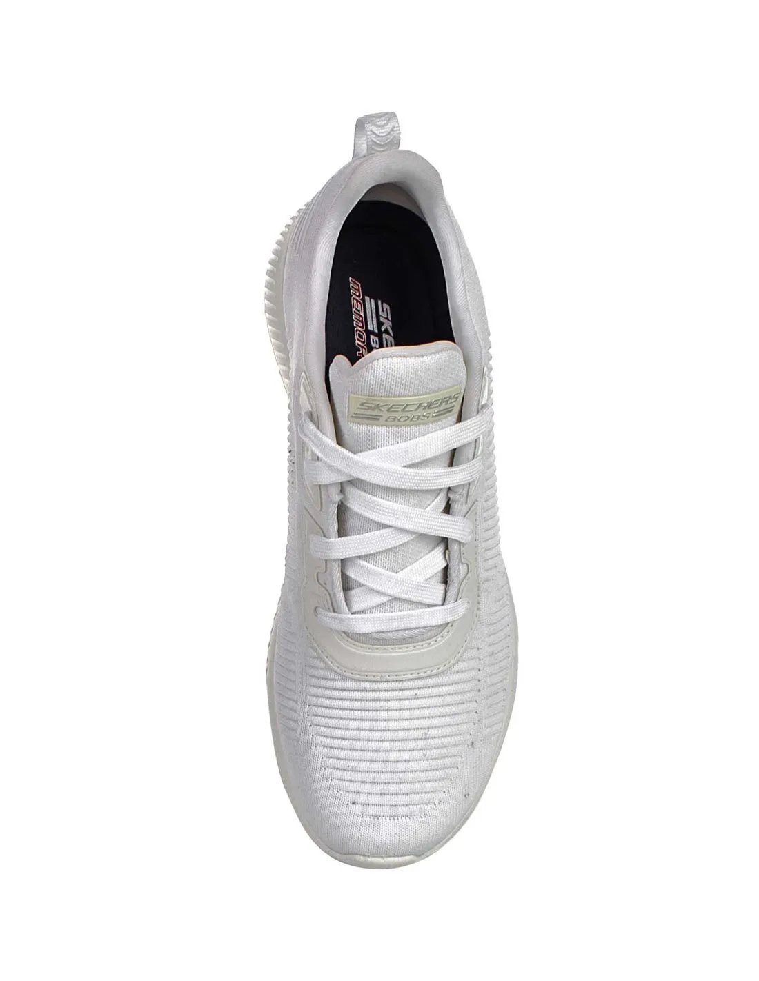 SKECHERS  BOBS SQUAD TOUGH TALK WOMEN’S WHITE SHOES