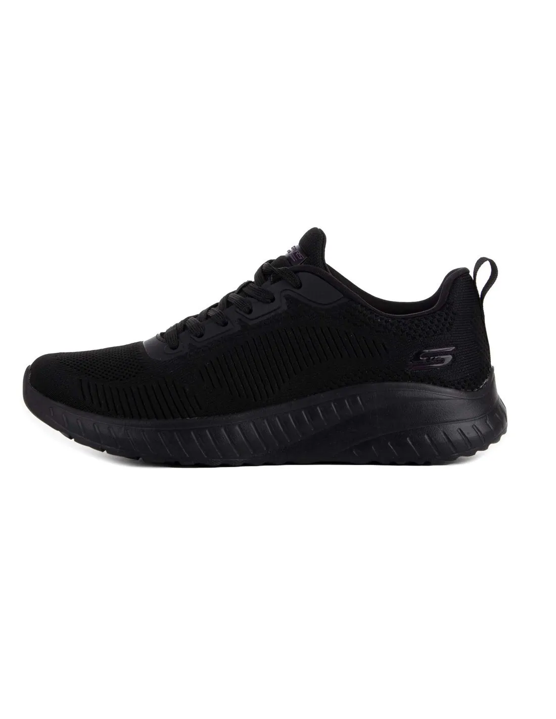 SKECHERS  ZAPATILLAS NEGRAS BOBS SQUAD CHAOS FACE OFF MUJER