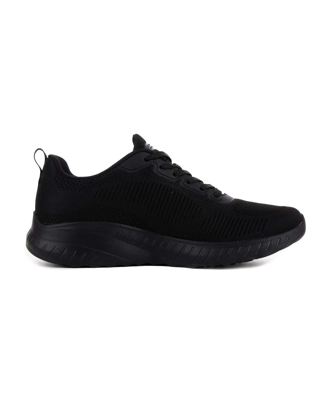 SKECHERS  ZAPATILLAS NEGRAS BOBS SQUAD CHAOS FACE OFF MUJER