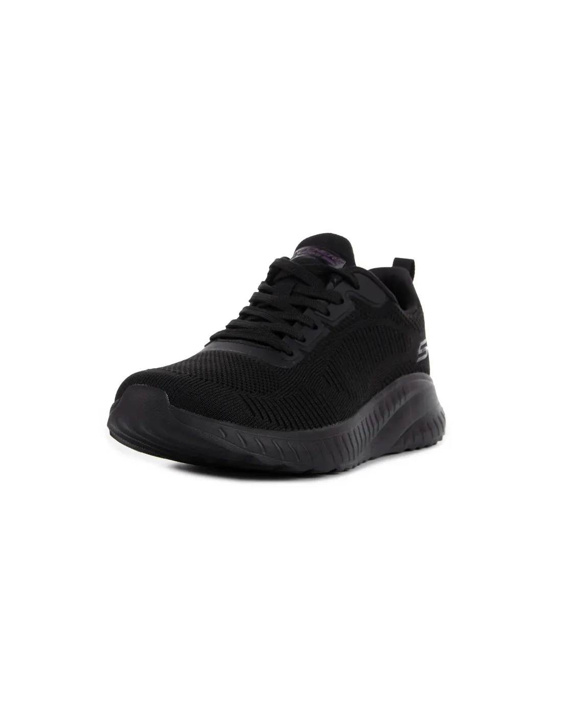 SKECHERS  ZAPATILLAS NEGRAS BOBS SQUAD CHAOS FACE OFF MUJER