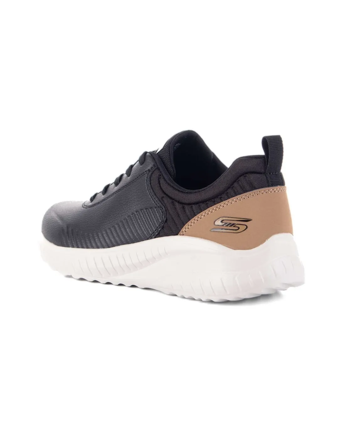 SKECHERS  ZAPATILLAS NEGRAS BOBS SQUAD CHAOS HEELING ALIVE MUJER