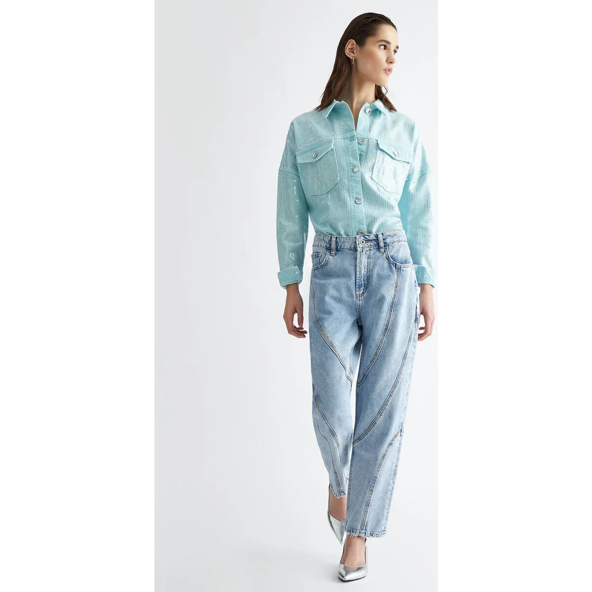 Sobrecamisa con lentejuelas