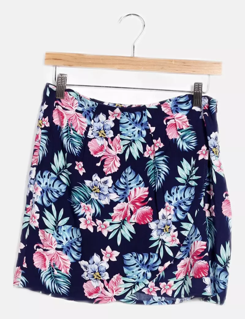 Springfield Falda azul estampado floral