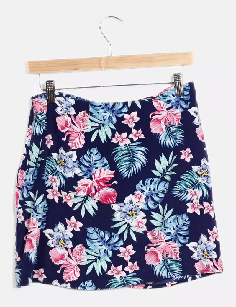 Springfield Falda azul estampado floral