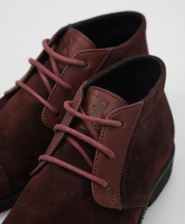 Stefano Ricci Children's burgundy suede deserts
