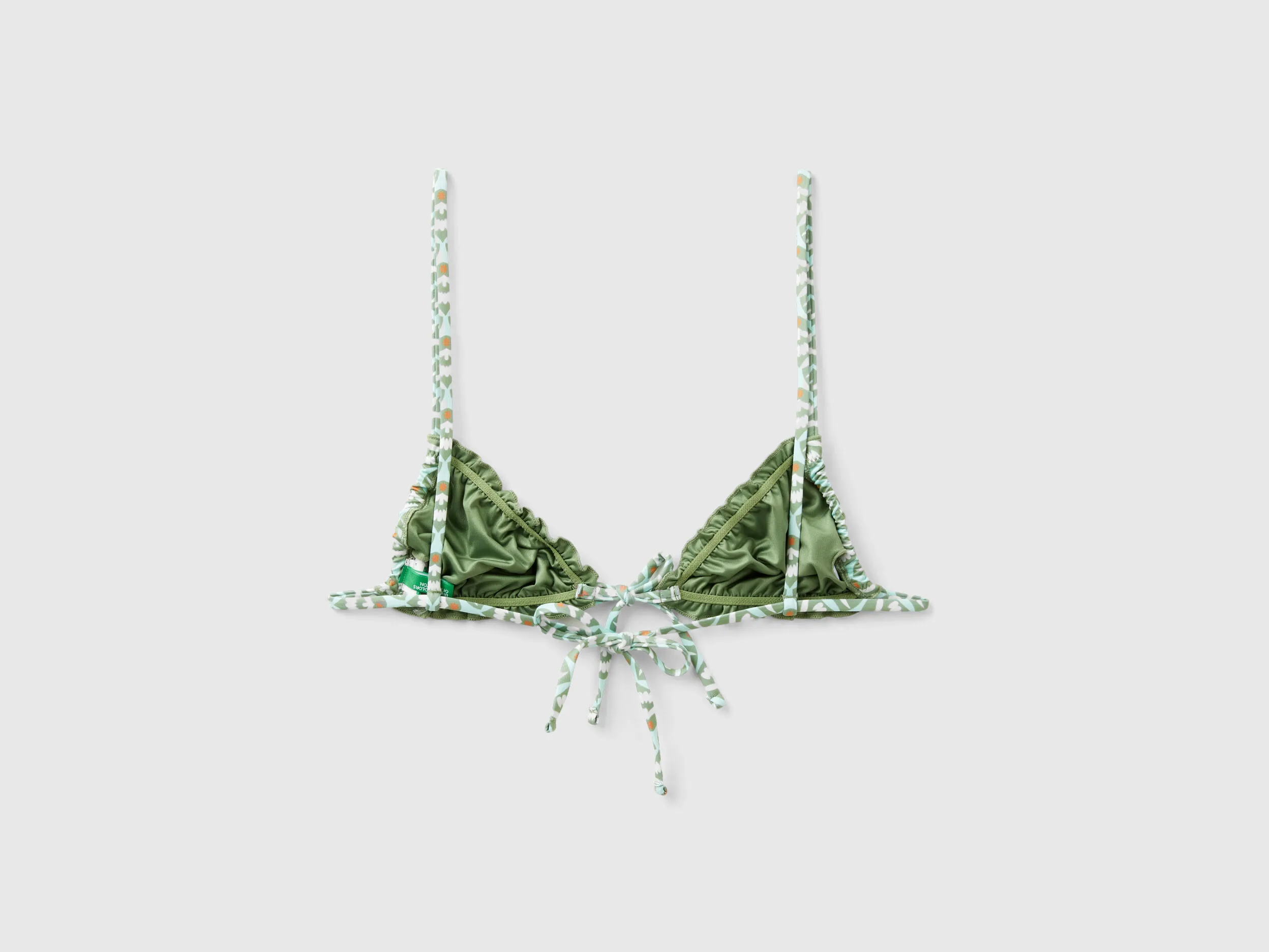 Sujetador de bikini de triángulo con estampado de flores