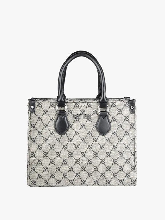 Sweet Years Bolso de mujer rígido con estampados y doble asa.