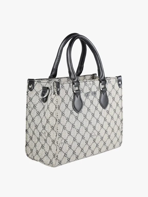Sweet Years Bolso de mujer rígido con estampados y doble asa.