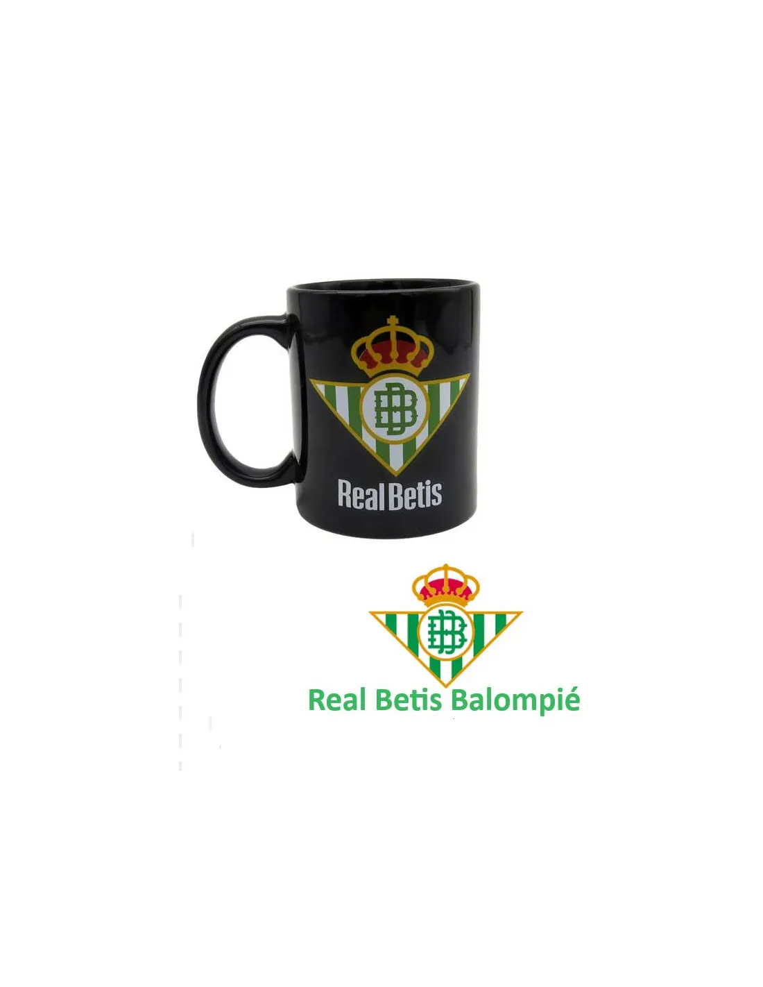 Taza cerámica negra Real Betis Balompié