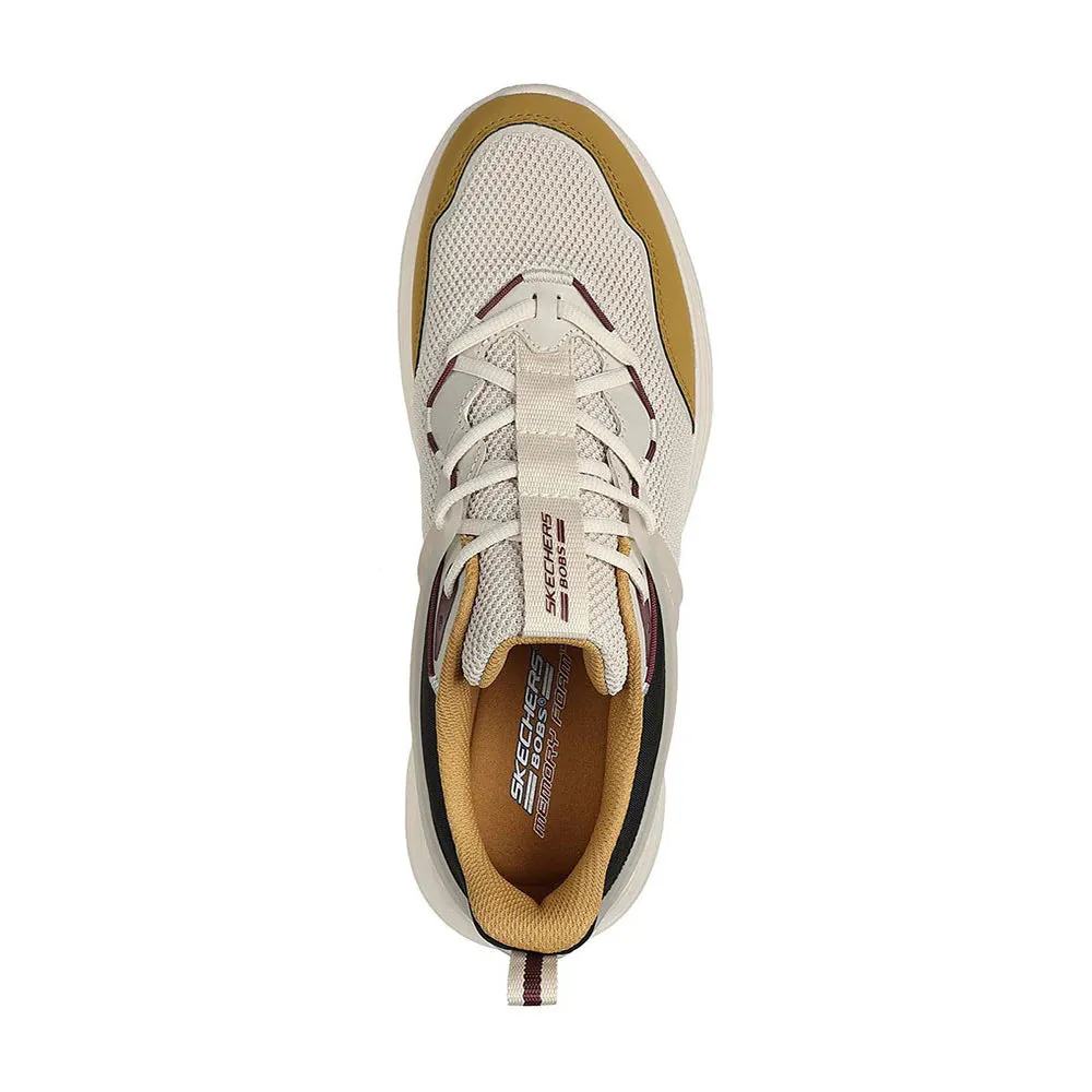 TENIS HOMBRE SKECHERS BOBS SQUAD  BEIGEAMARILLO