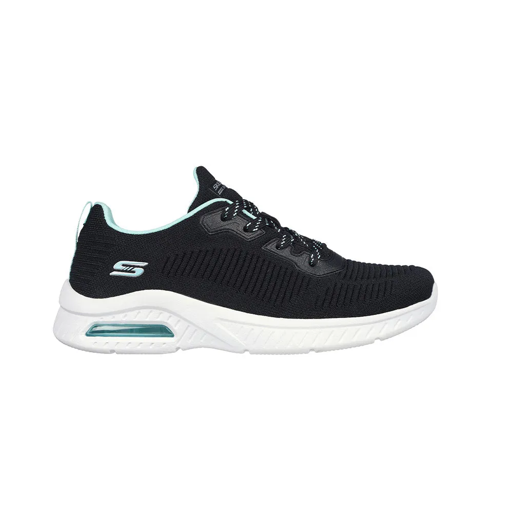 TENIS MUJER SKECHERS BOBS SPORT  SQUAD AIR  NEGROAZUL