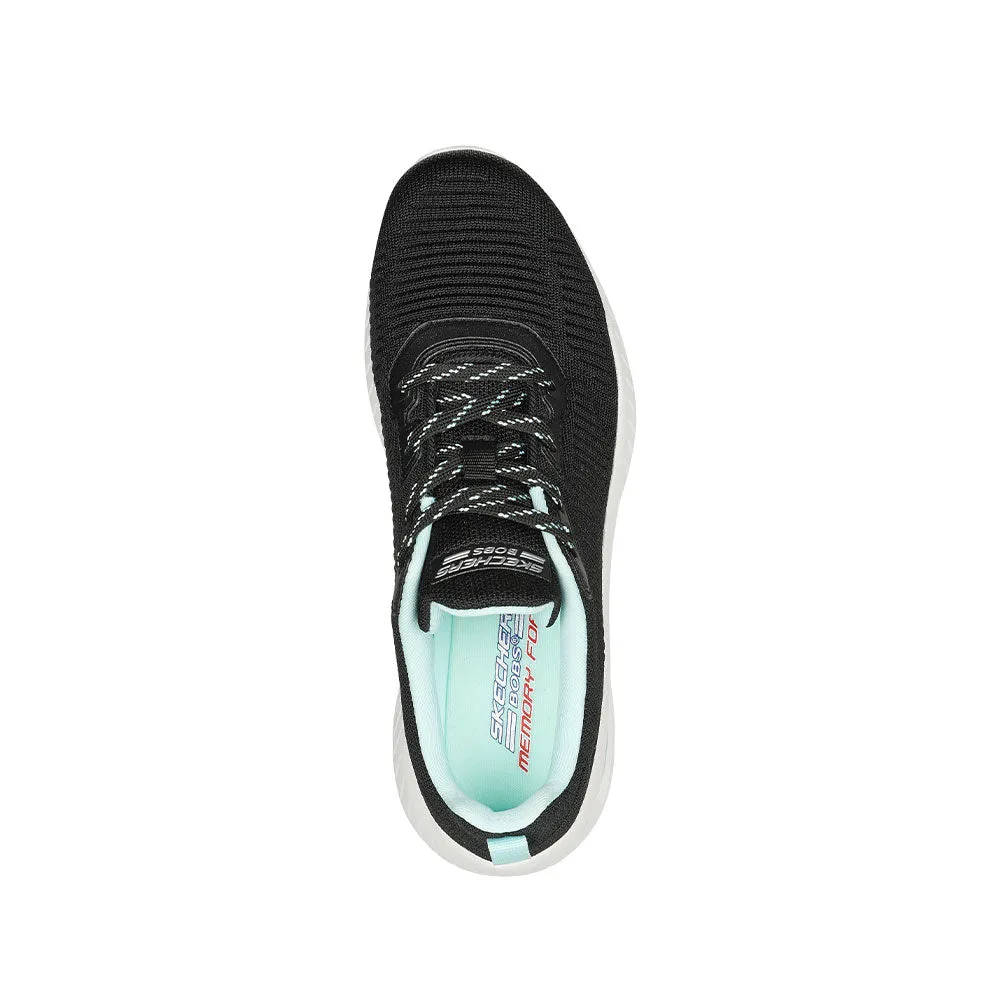 TENIS MUJER SKECHERS BOBS SPORT  SQUAD AIR  NEGROAZUL