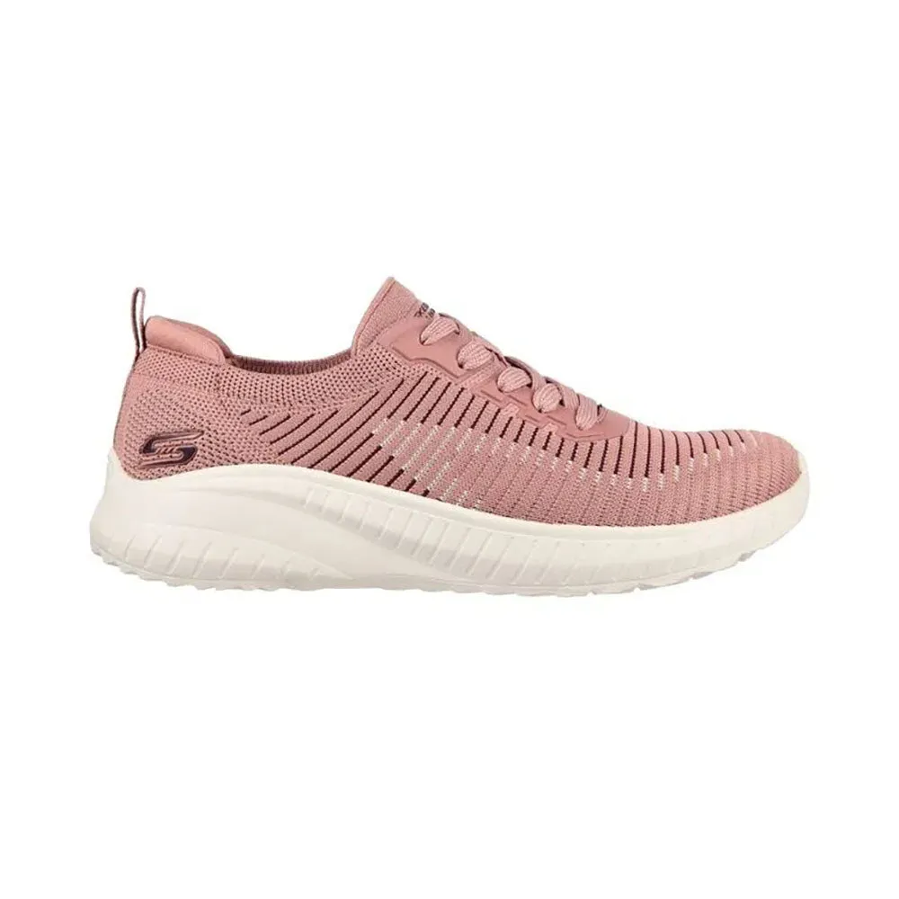 TENIS MUJER SKECHERS BOBS SPORT  SQUAD CHAOS  ROSA