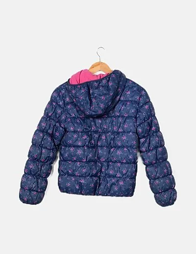 Tex Plumas azul estampado floral