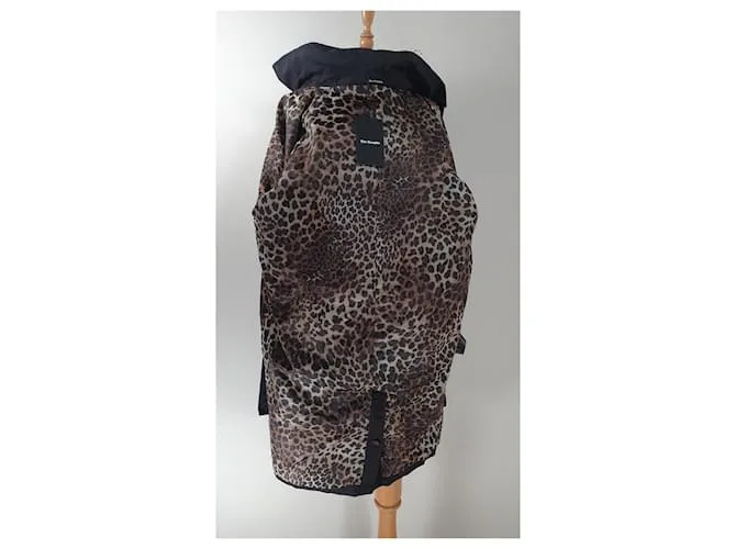 The Kooples Chaquetas Negro Estampado de leopardo 