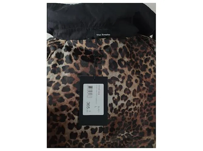 The Kooples Chaquetas Negro Estampado de leopardo 