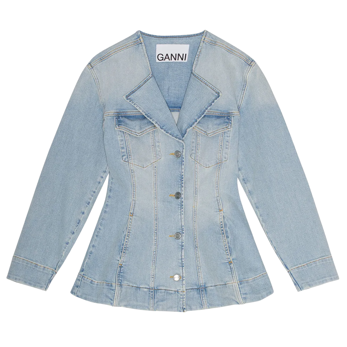 Tint Denim Fitted Blazer