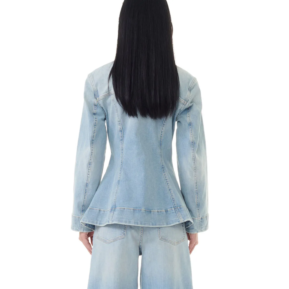 Tint Denim Fitted Blazer