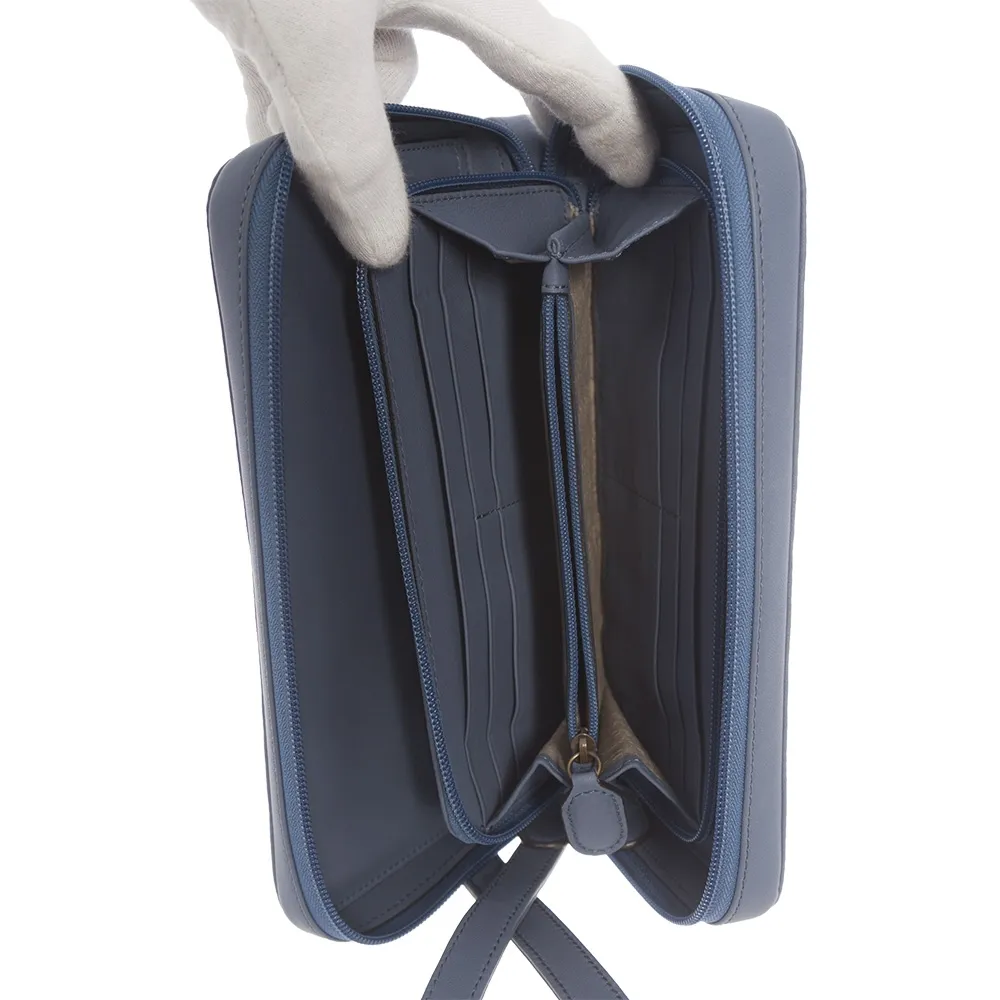Tissa Fontaneda Bolso Cartera Azul