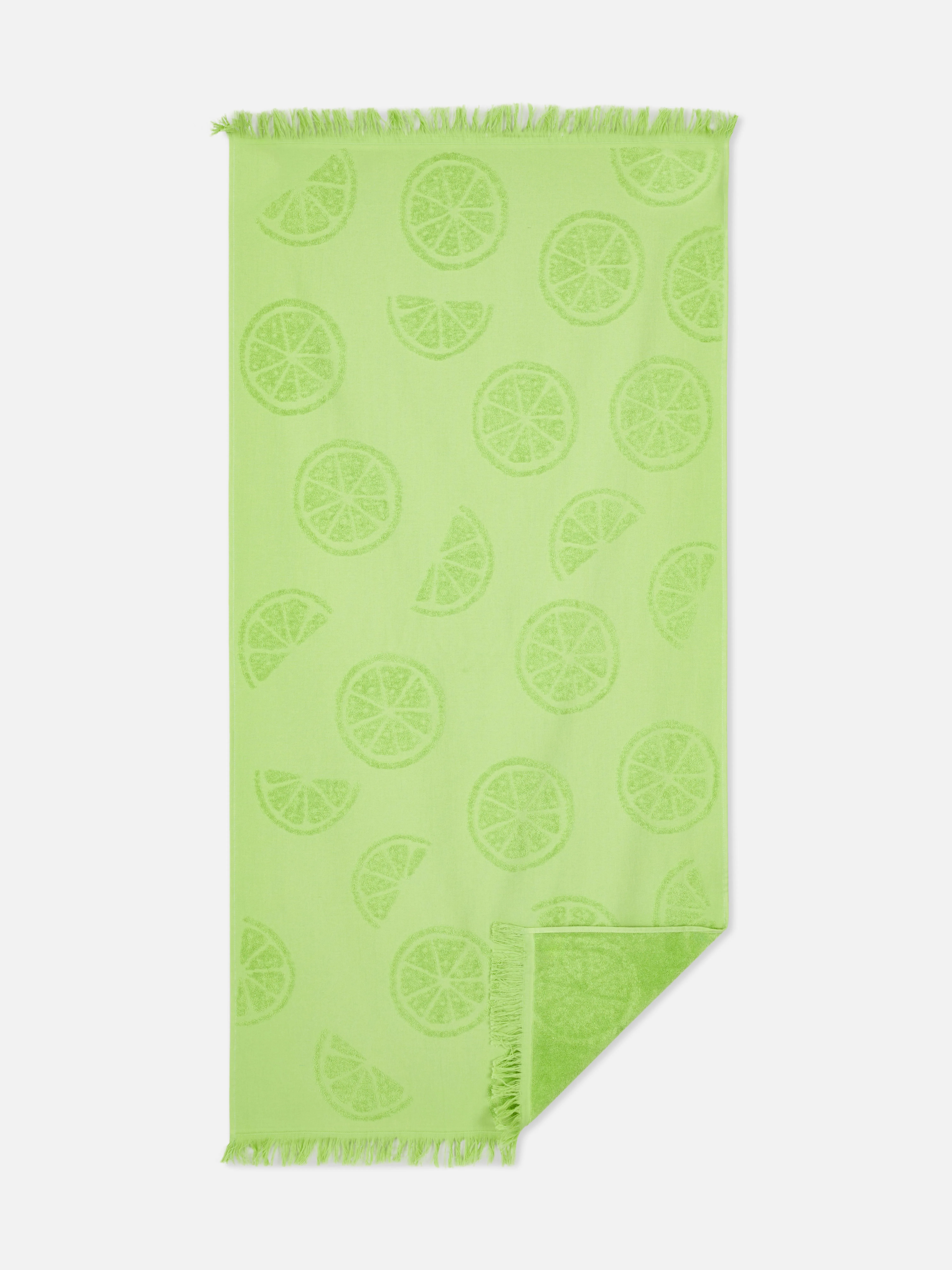 Toalla de playa con estampado de frutas tropicales