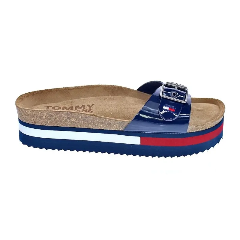 Tommy Hilfiger Sandalias Mujer Flag Outsole Mule Azul