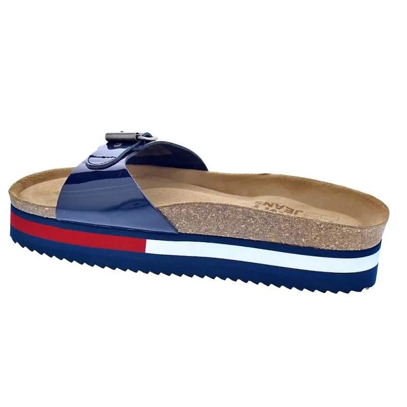 Tommy Hilfiger Sandalias Mujer Flag Outsole Mule Azul
