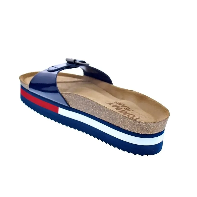 Tommy Hilfiger Sandalias Mujer Flag Outsole Mule Azul