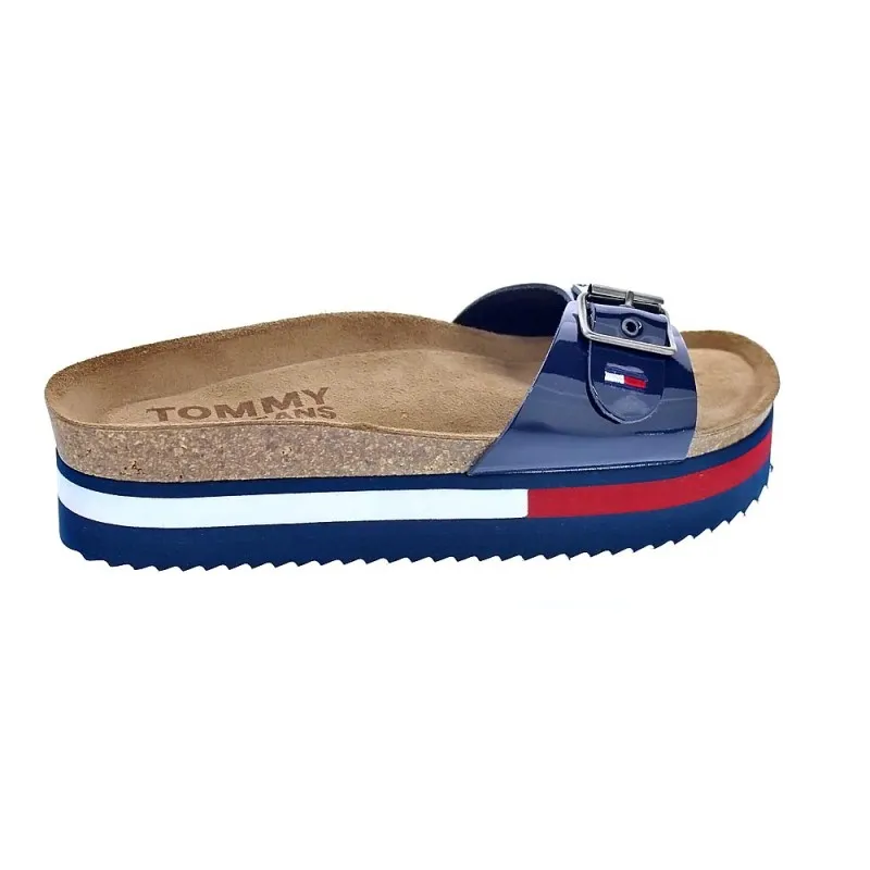 Tommy Hilfiger Sandalias Mujer Flag Outsole Mule Azul