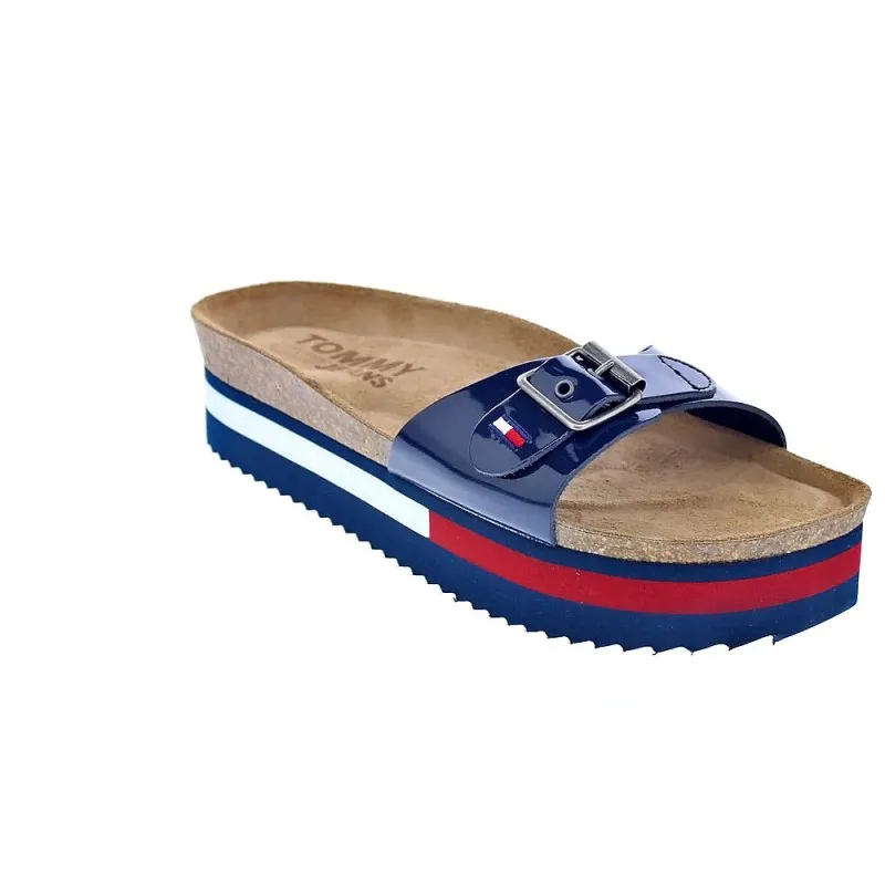 Tommy Hilfiger Sandalias Mujer Flag Outsole Mule Azul