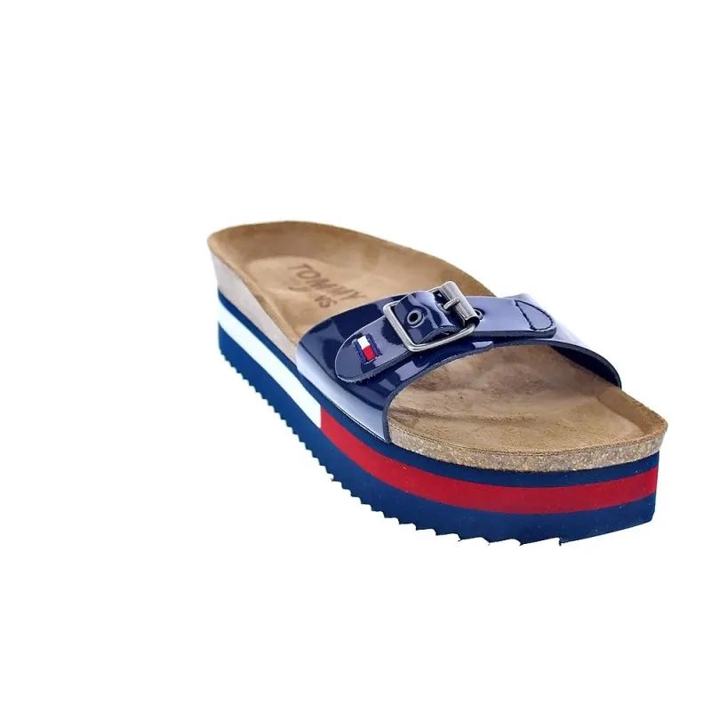 Tommy Hilfiger Sandalias Mujer Flag Outsole Mule Azul
