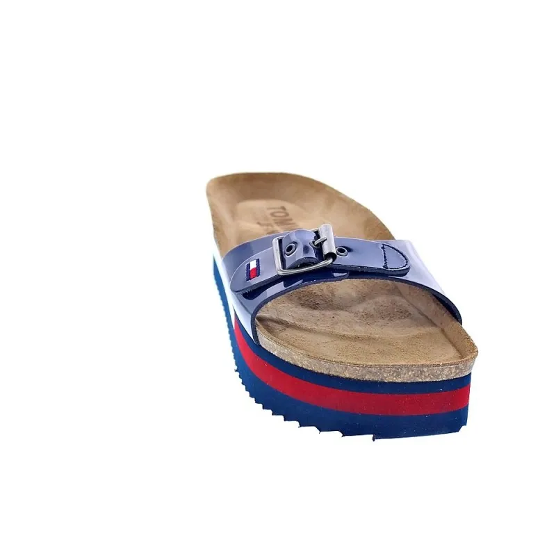 Tommy Hilfiger Sandalias Mujer Flag Outsole Mule Azul