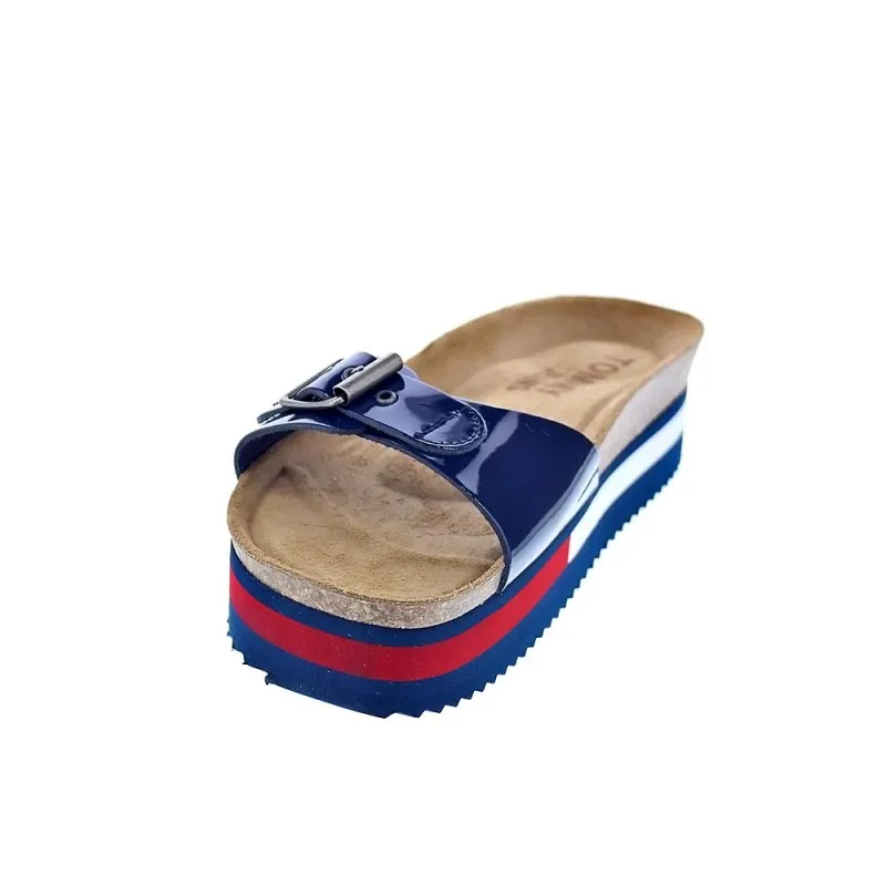 Tommy Hilfiger Sandalias Mujer Flag Outsole Mule Azul