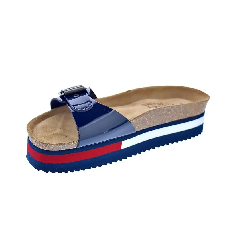 Tommy Hilfiger Sandalias Mujer Flag Outsole Mule Azul