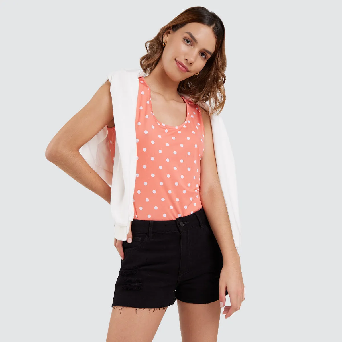 Top Con Flores Estampadas