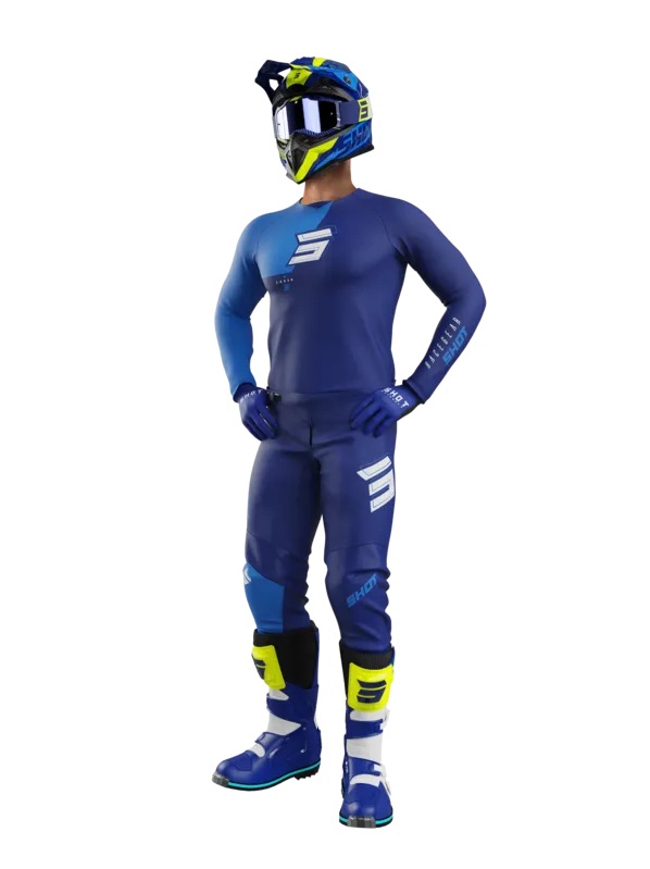 Traje de Cross Shot Devo Draw Squad Azul