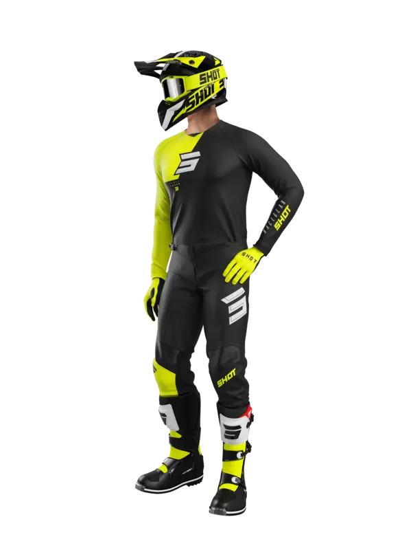 Traje de Cross Shot Draw Squad Amarillo Neón