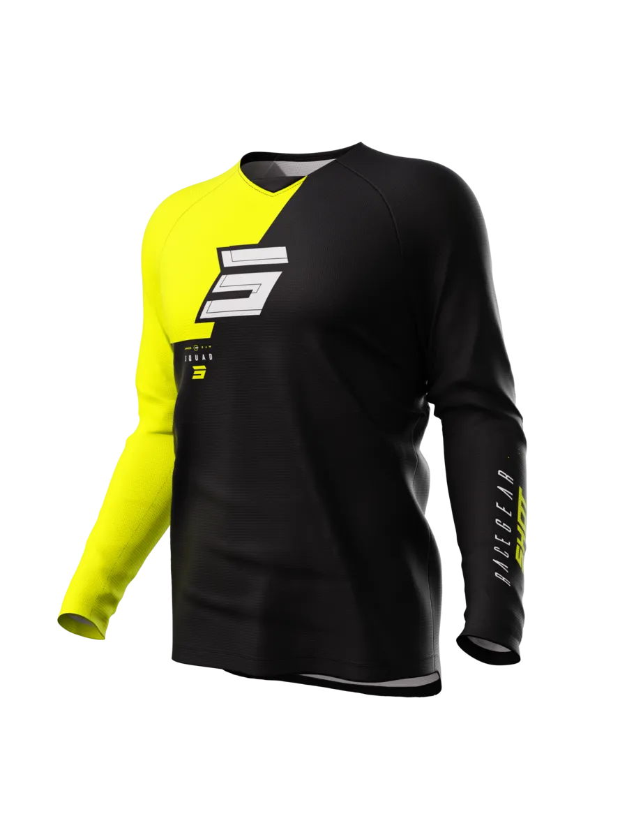Traje de Cross Shot Draw Squad Amarillo Neón