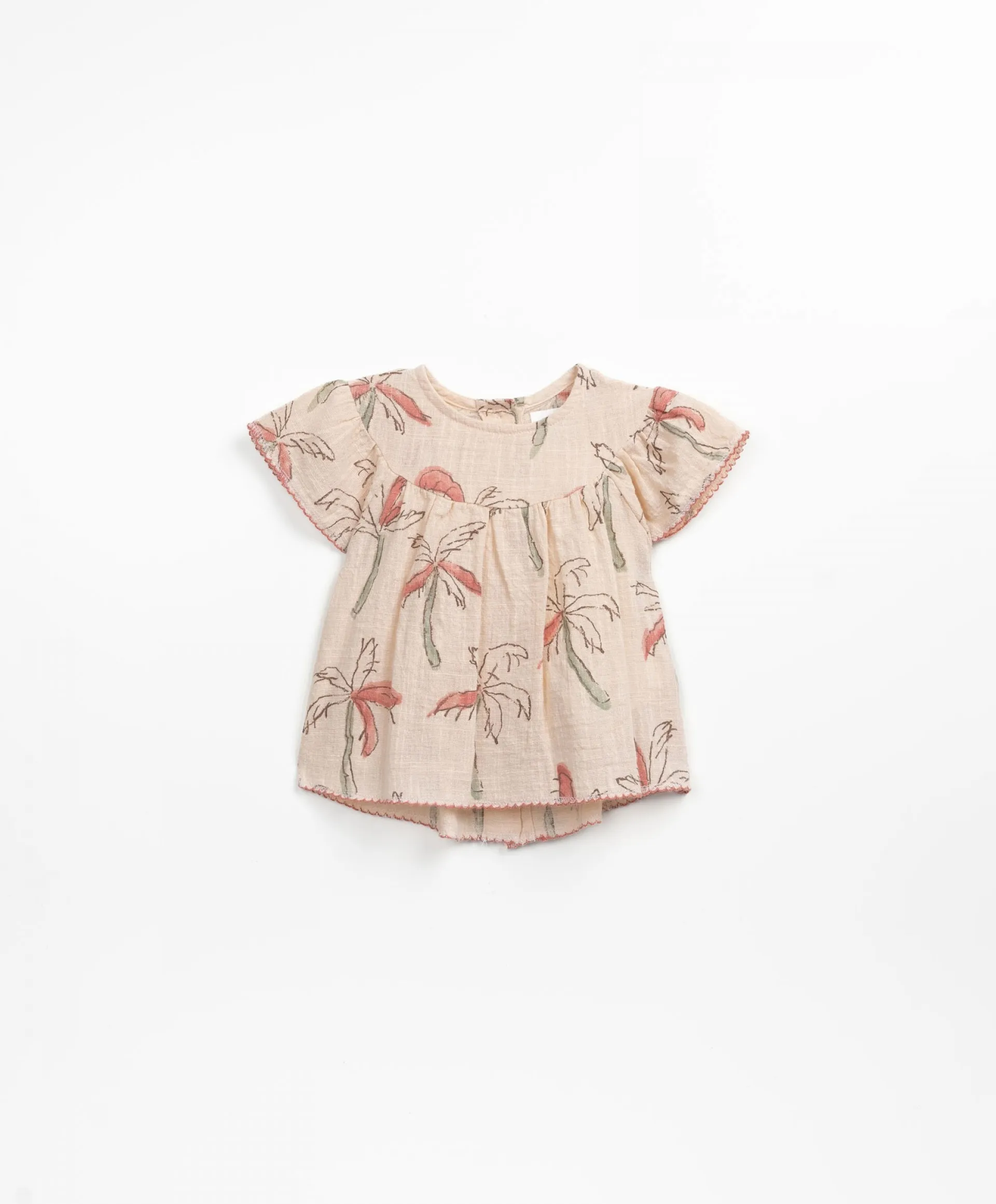 Túnica de algodón con estampado de palmeras | Textile Art