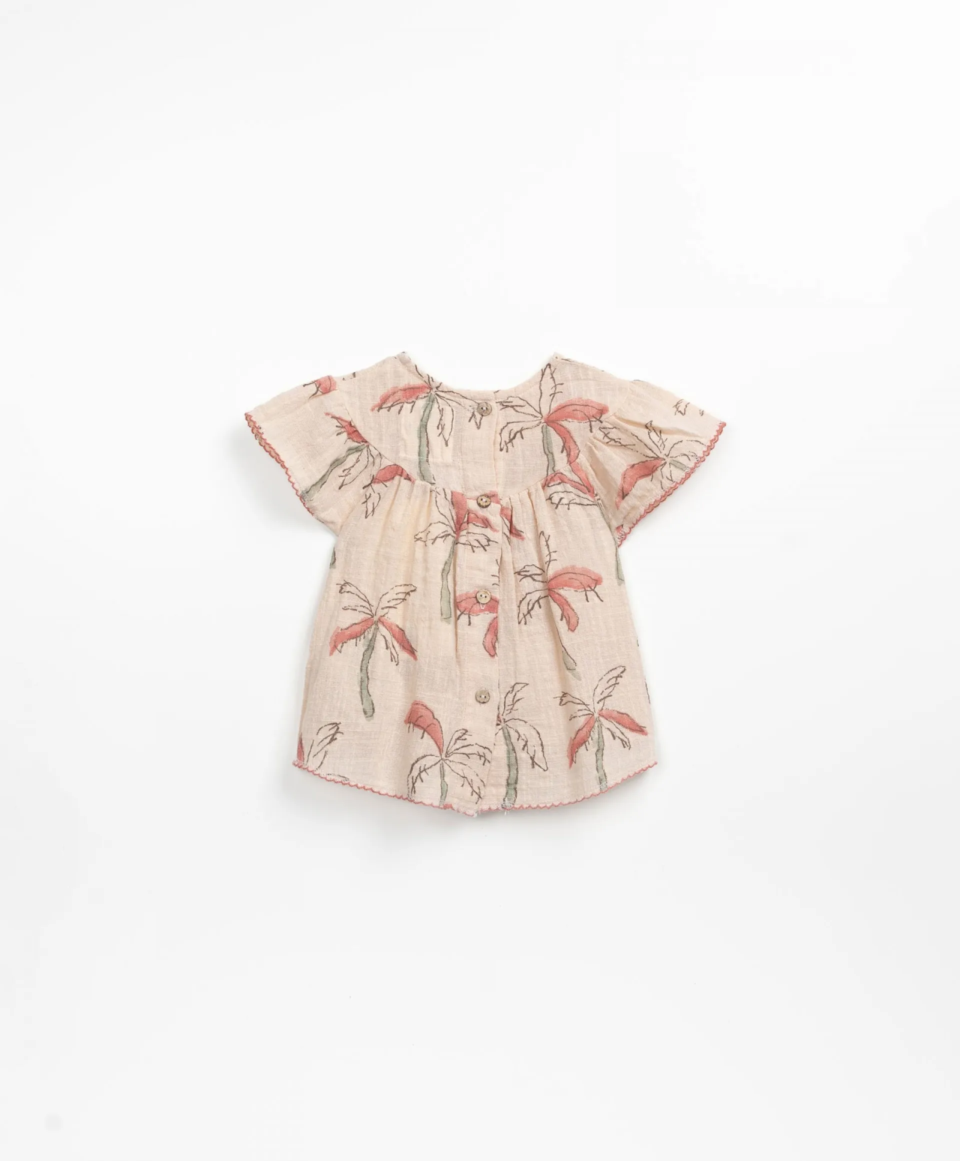 Túnica de algodón con estampado de palmeras | Textile Art