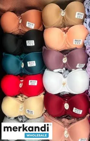 Venta al por mayor de sujetadores de mujer, selección colorida y de primera calidad.