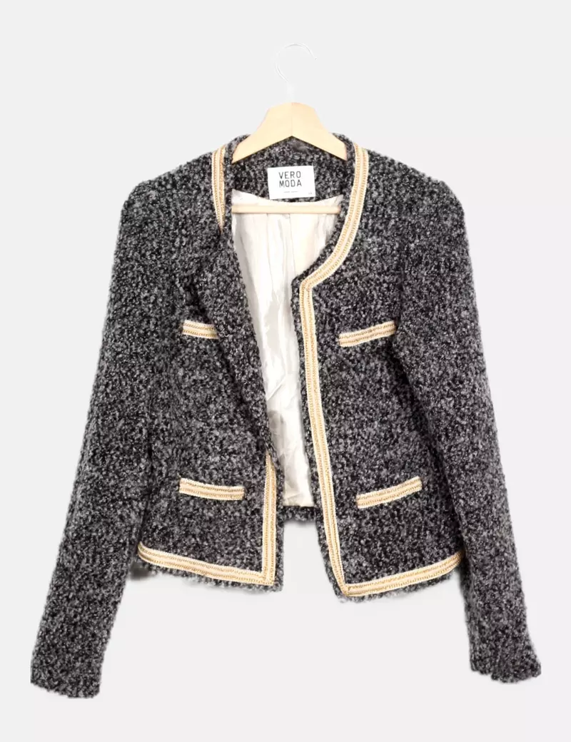 Vero Moda Chaqueta rizo bicolor
