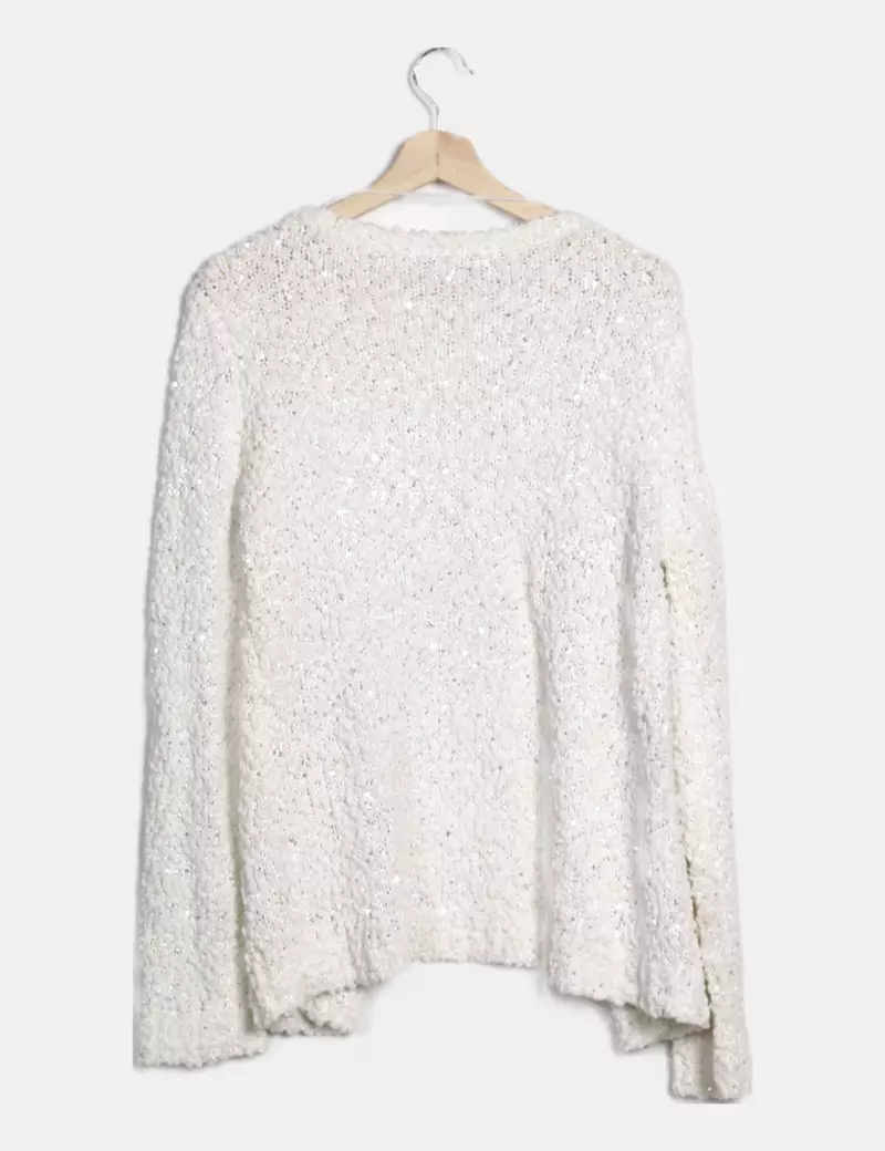 Vero Moda Cárdigan blanca lentejuelas