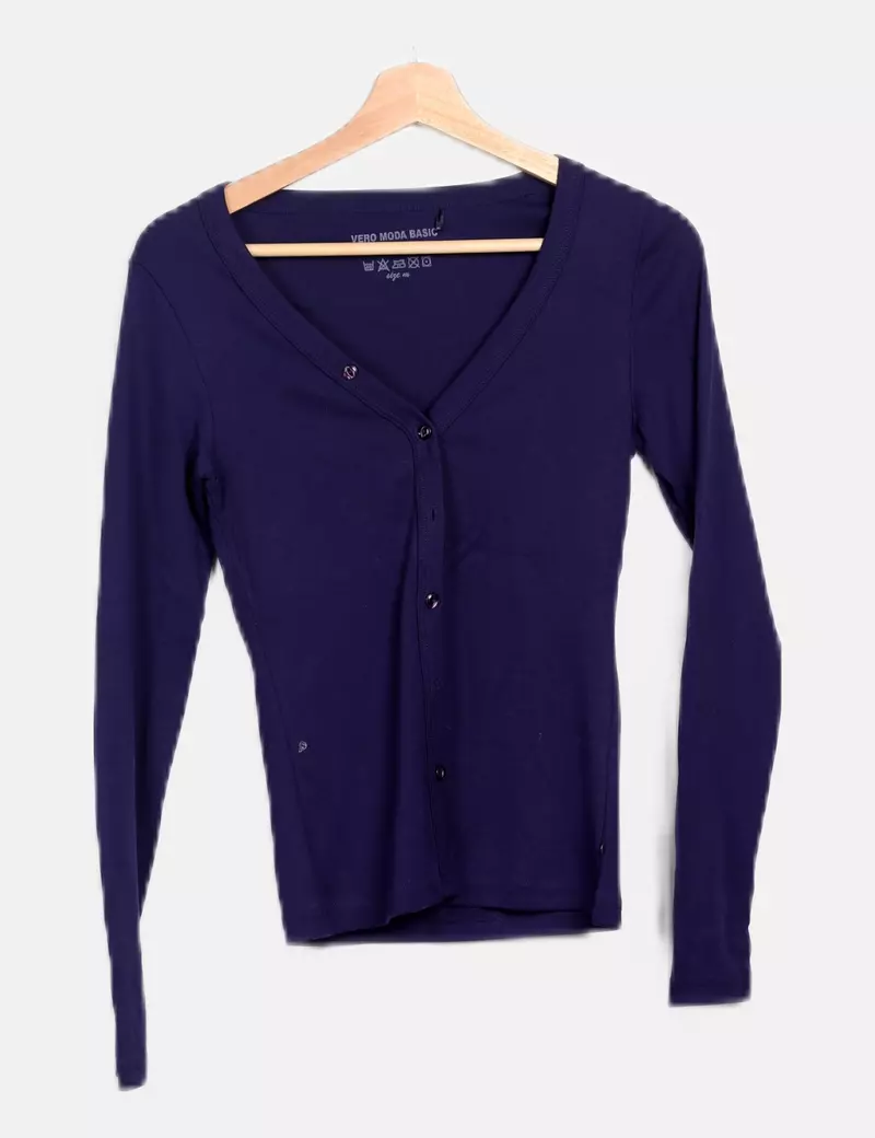 Vero Moda Cárdigan morado básico