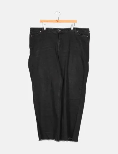 Vero Moda Jeans denim straight negro desflecado
