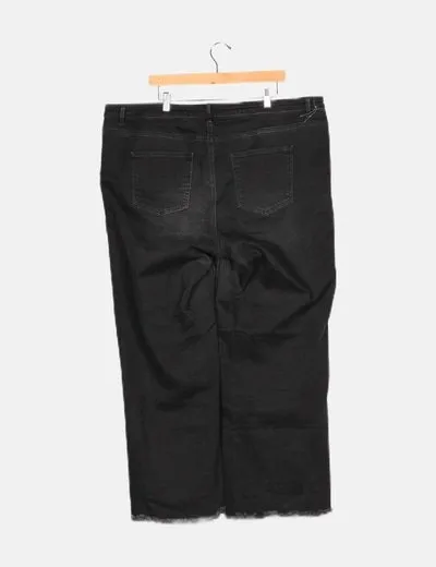Vero Moda Jeans denim straight negro desflecado